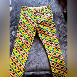 Incredible colorful LOUDMOUTH golf pants for the BOLD! Size 35 X 32L